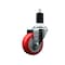 Service Caster 3.5'' Red Poly Wheel Swivel 1-1/2'' Expanding Stem Caster SCC-EX20S3514-PPUB-RED-112 - alternate 1